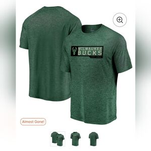 Milwaukee Bucks Fanatics Start Strong Performance T-Shirt - Hunter Green Large